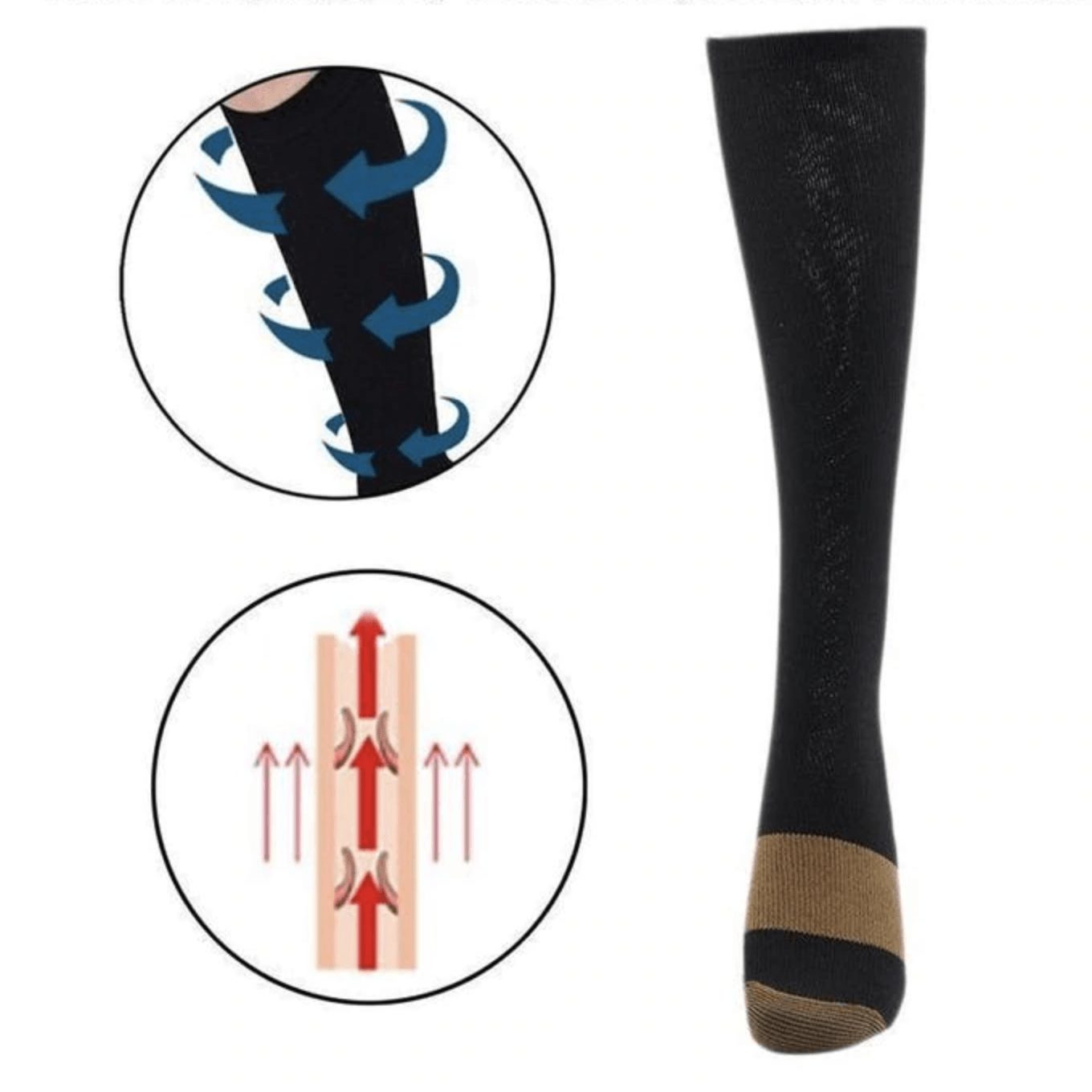 Copper Compression Socks, Anti-microbial material