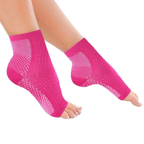 pain relief foot compression sleeves socks plantar fasciitis heel spur foot pain sore feet white pink black