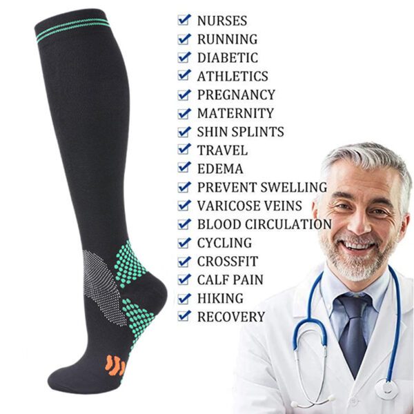 pro performance compression socks for runners athletes walking running everyday activities