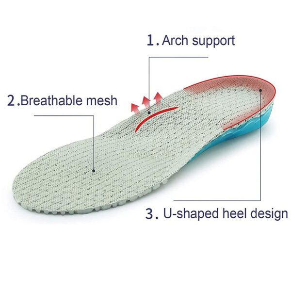 spring support sports insoles shock absorption cushioning running insoles