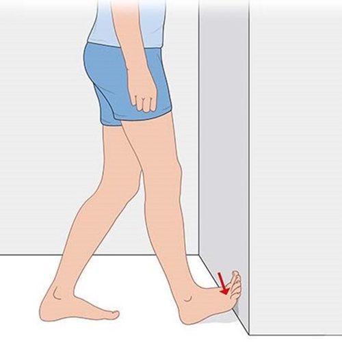 plantar fasciitis wall stretch exercise